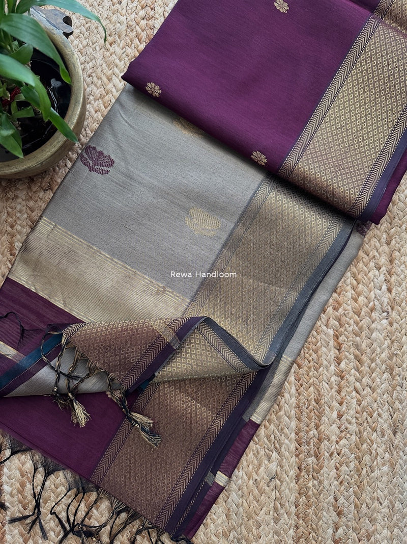 Maheshwari Lotus Butta Saree 