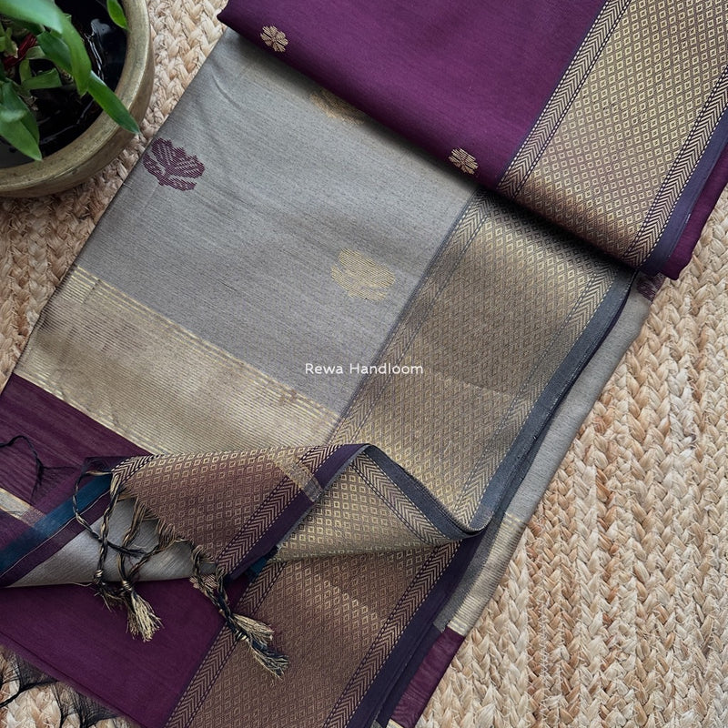Maheshwari Lotus Butta Saree 