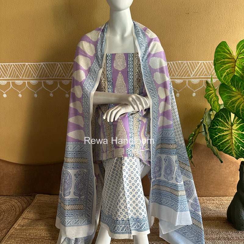 Indigo Bagh Print Suit