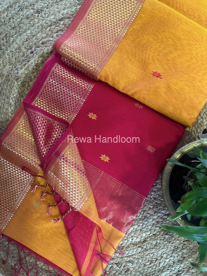 Zari Butti Maheshwari Saree