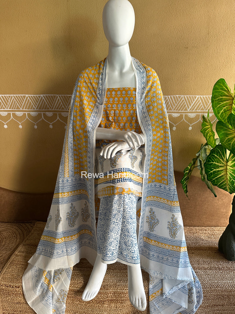 Indigo Bagh Print Suit