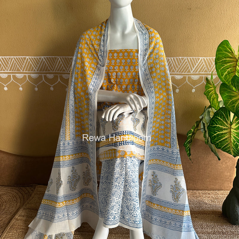 Indigo Bagh Print Suit