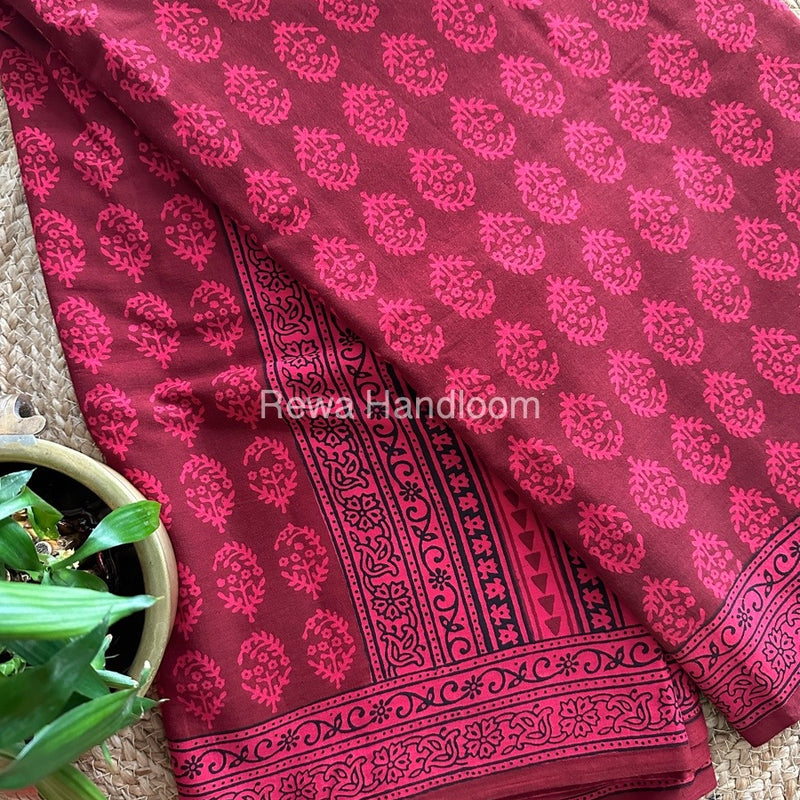  Bagh Print Cotton Saree