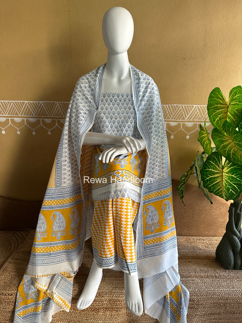 Indigo Bagh Print Suit