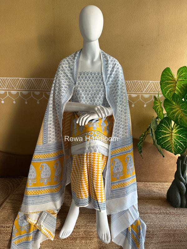 Indigo Bagh Print Suit