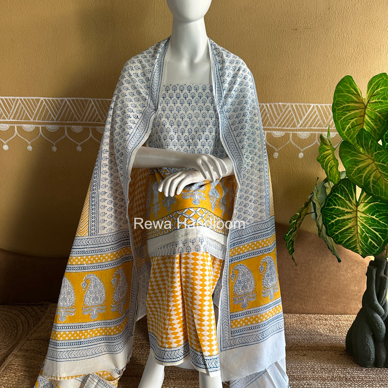 Indigo Bagh Print Suit