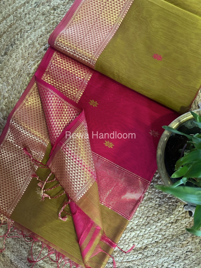 Zari Butti Maheshwari Saree