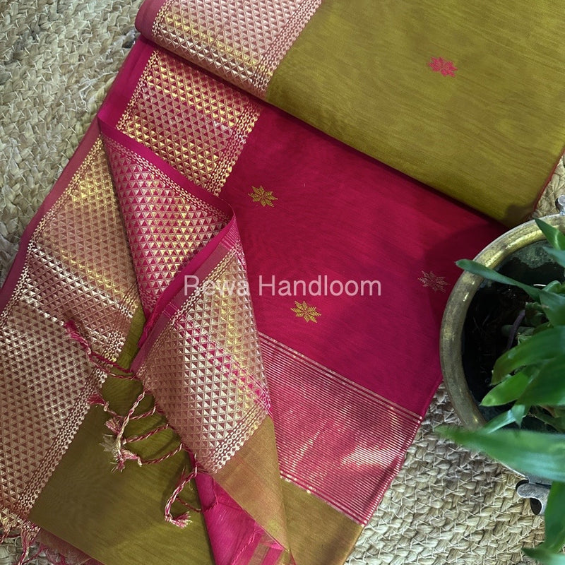 Zari Butti Maheshwari Saree