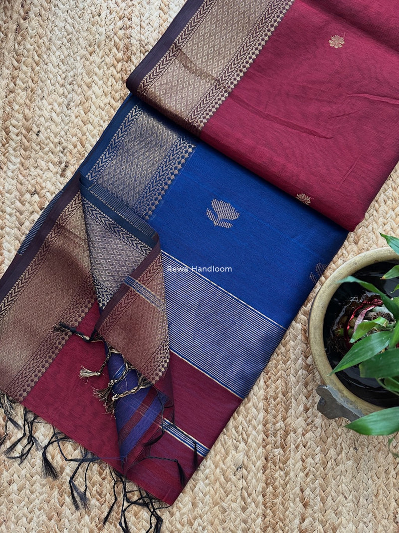 Maheshwari Lotus Butta Saree