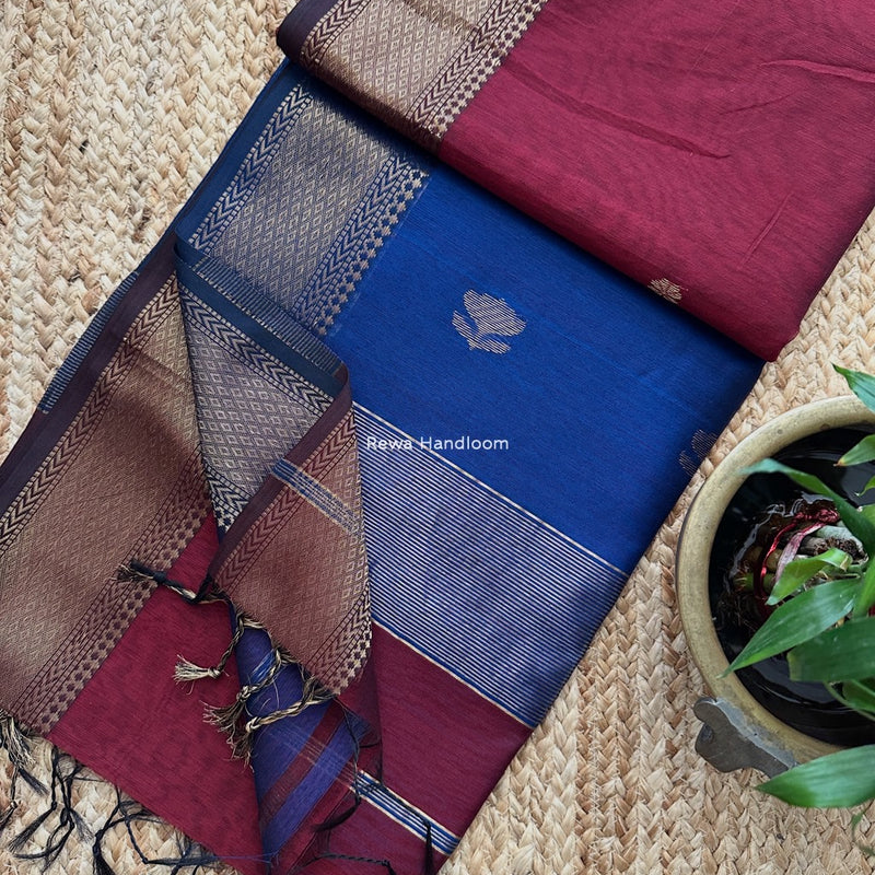 Maheshwari Lotus Butta Saree