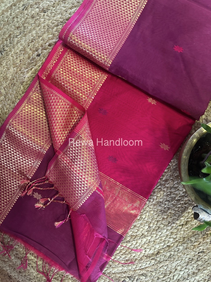 Zari Butti Maheshwari Saree