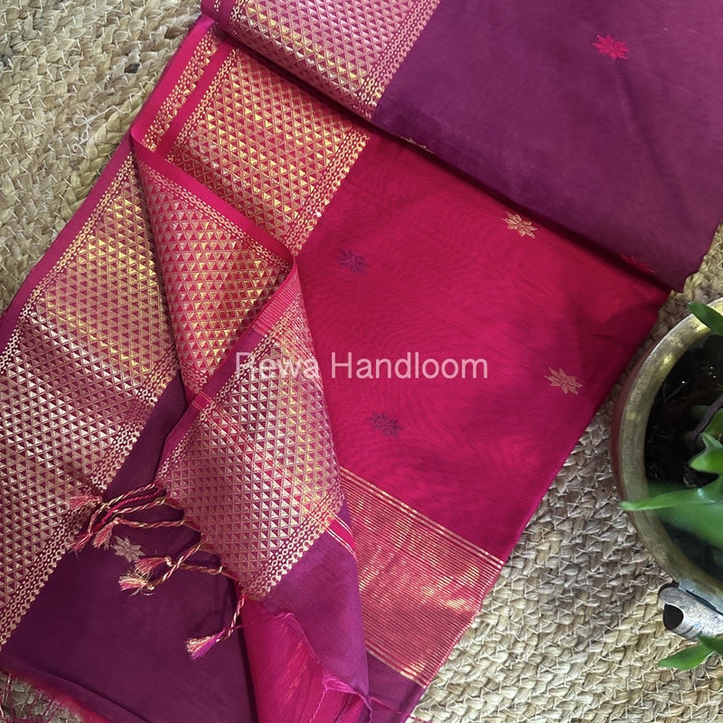 Zari Butti Maheshwari Saree