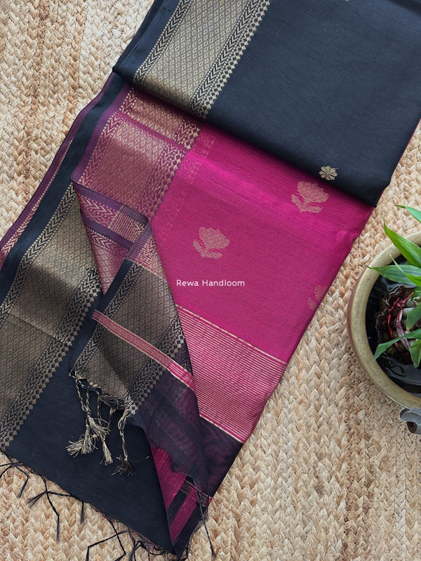 Maheshwari Lotus Butta Saree 