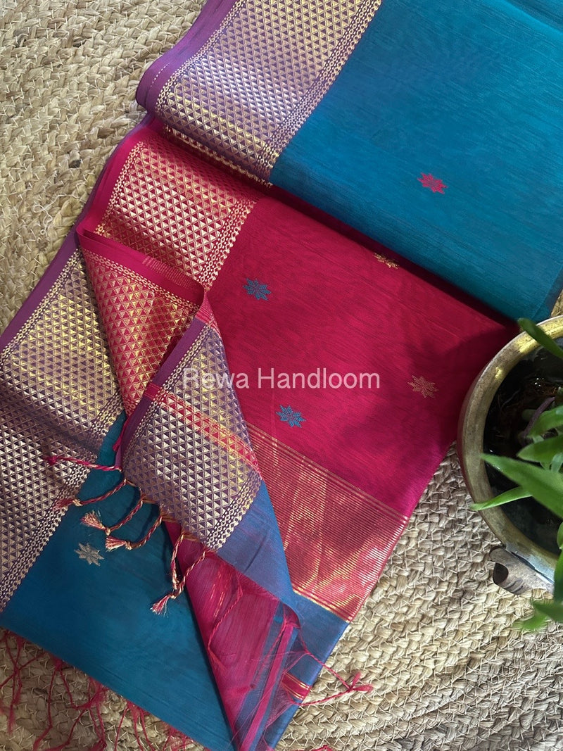 Zari Butti Maheshwari Saree