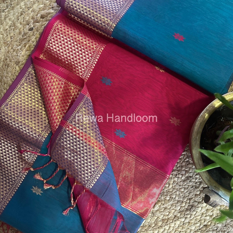 Zari Butti Maheshwari Saree