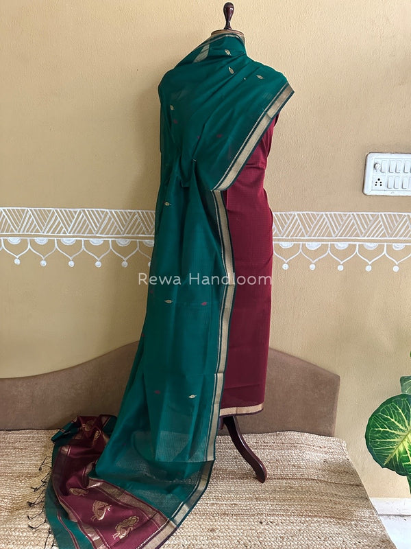 Maheshwari Motifs Top-Dupatta Set