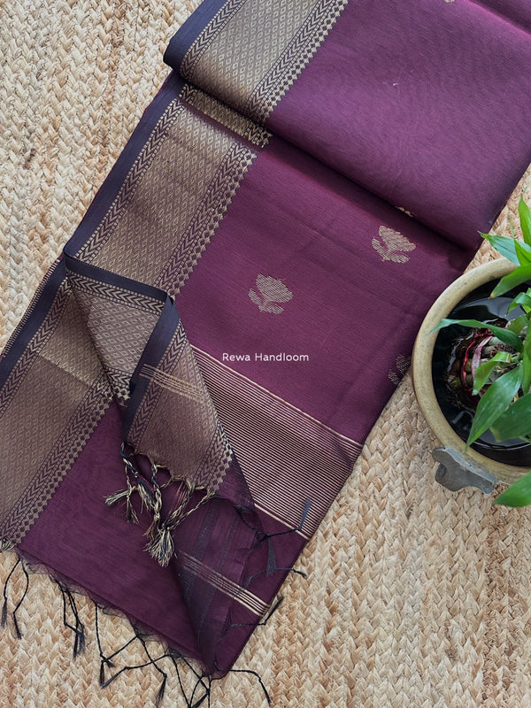 Maheshwari Lotus Butta Saree