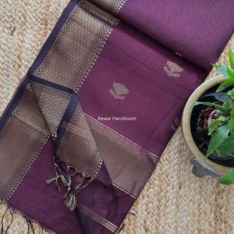 Maheshwari Lotus Butta Saree