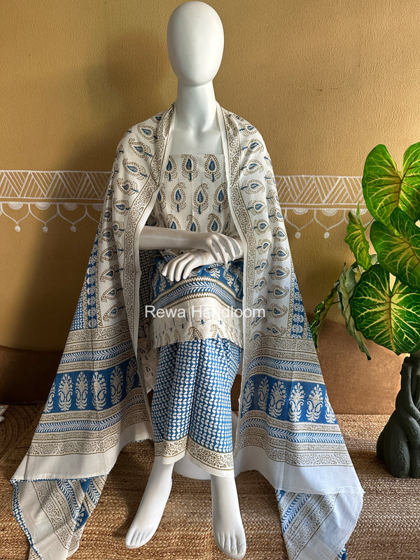 Indigo Bagh Print Suit
