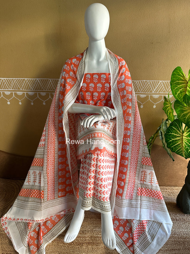 Indigo Bagh Print Suit