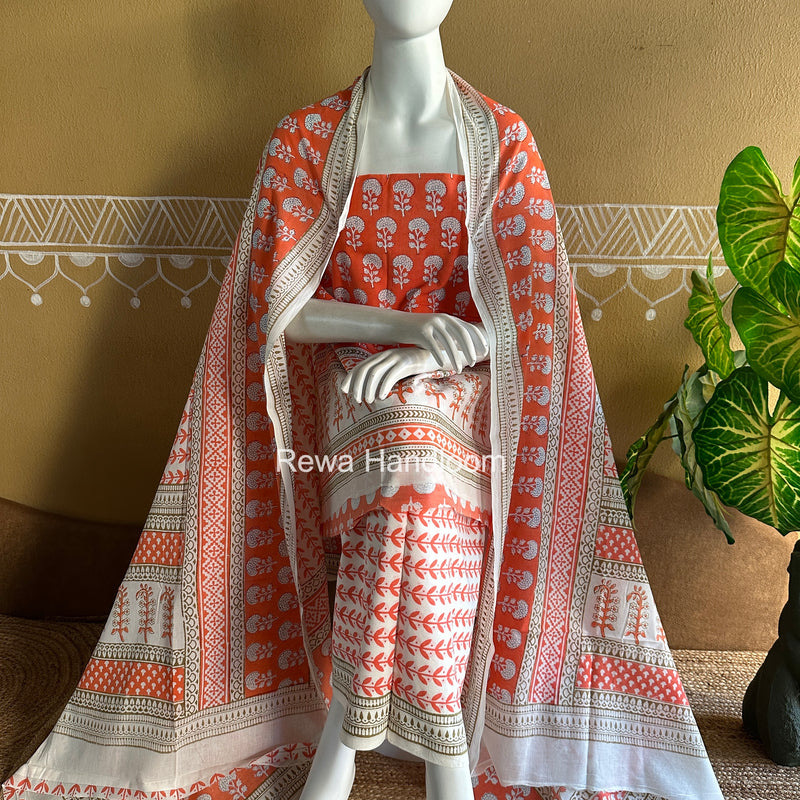 Indigo Bagh Print Suit