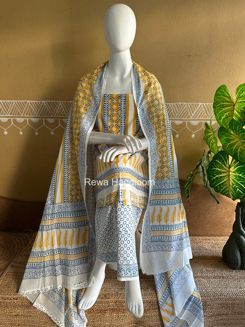 Indigo Bagh Print Suit