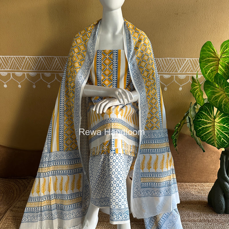 Indigo Bagh Print Suit