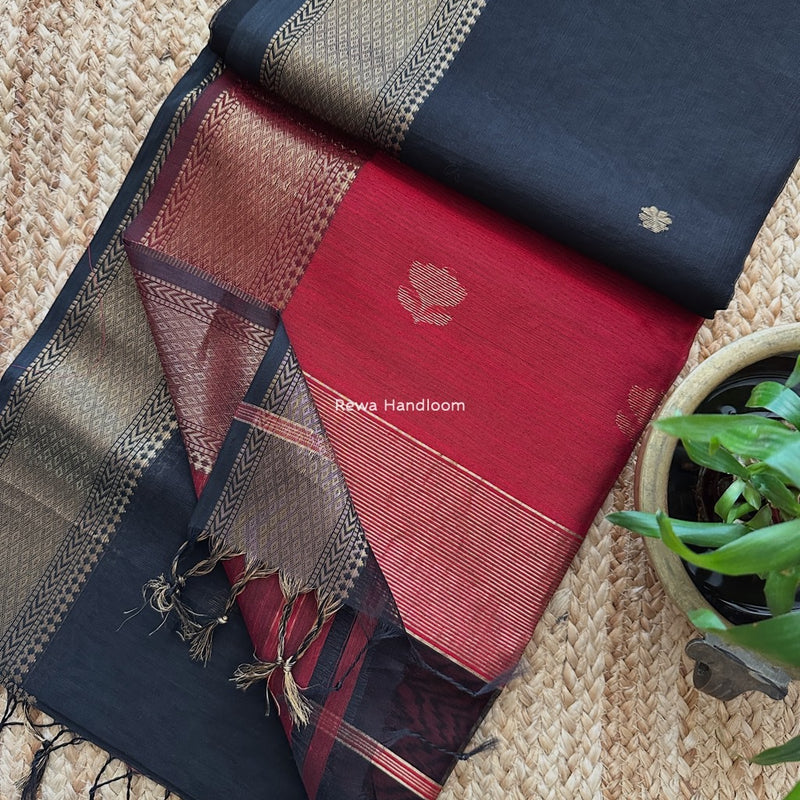 Maheshwari Lotus Butta Saree