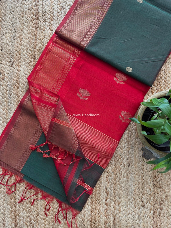 Maheshwari Lotus Butta Saree 
