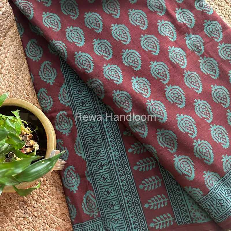Bagh Print Cotton Saree 