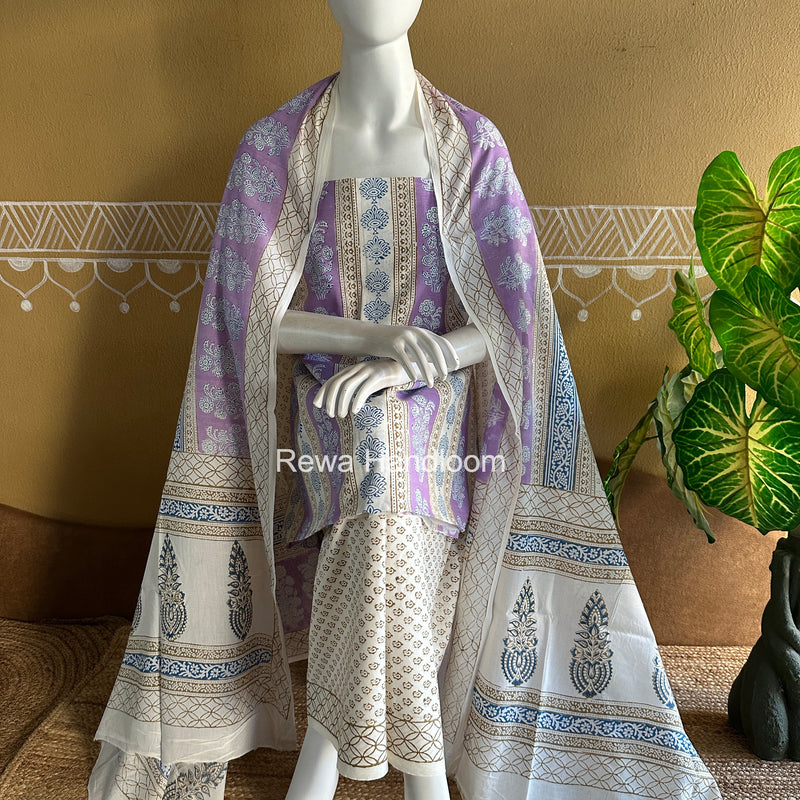 Indigo Bagh Print Suit