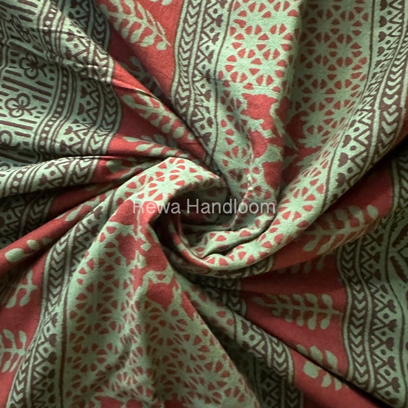 Maroon Bagh Print Cotton Saree NCBP10