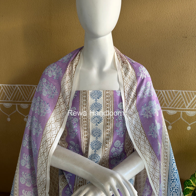 Indigo Bagh Print Suit