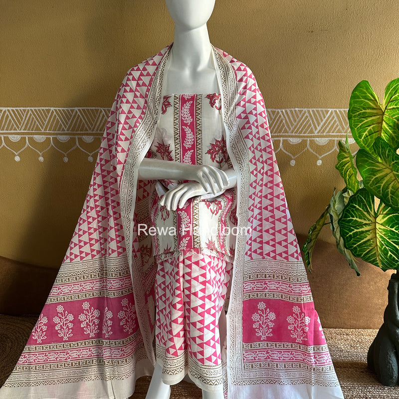 Indigo Bagh Print Suit