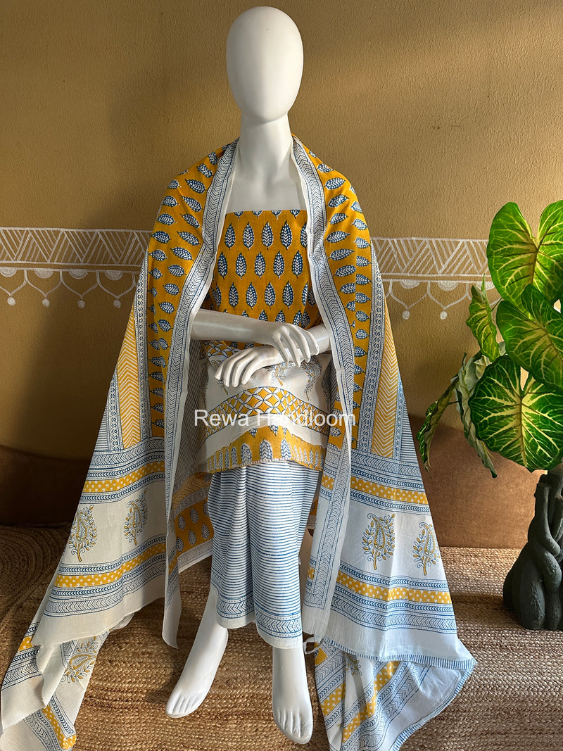 Indigo Bagh Print Suit