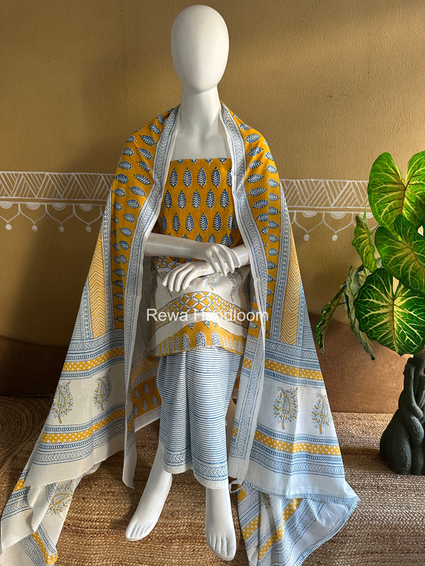 Indigo Bagh Print Suit