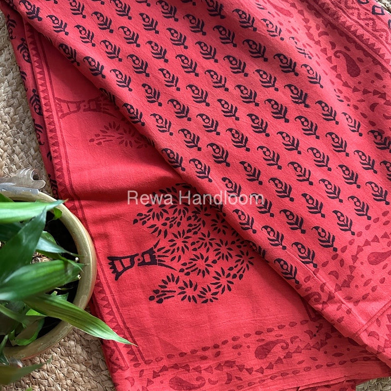Bagh Print Cotton Saree 