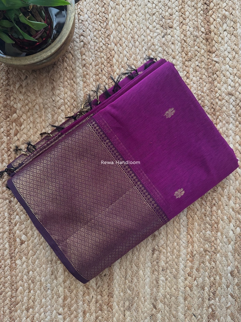 Maheshwari Magenta Flower Skirt Butti Saree ZSB0138