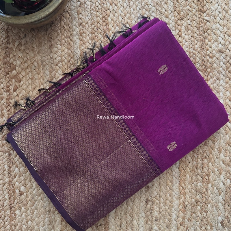 Maheshwari Magenta Flower Skirt Butti Saree ZSB0138