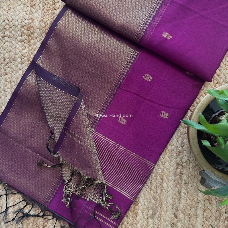 Maheshwari Flower Skirt Butti Saree