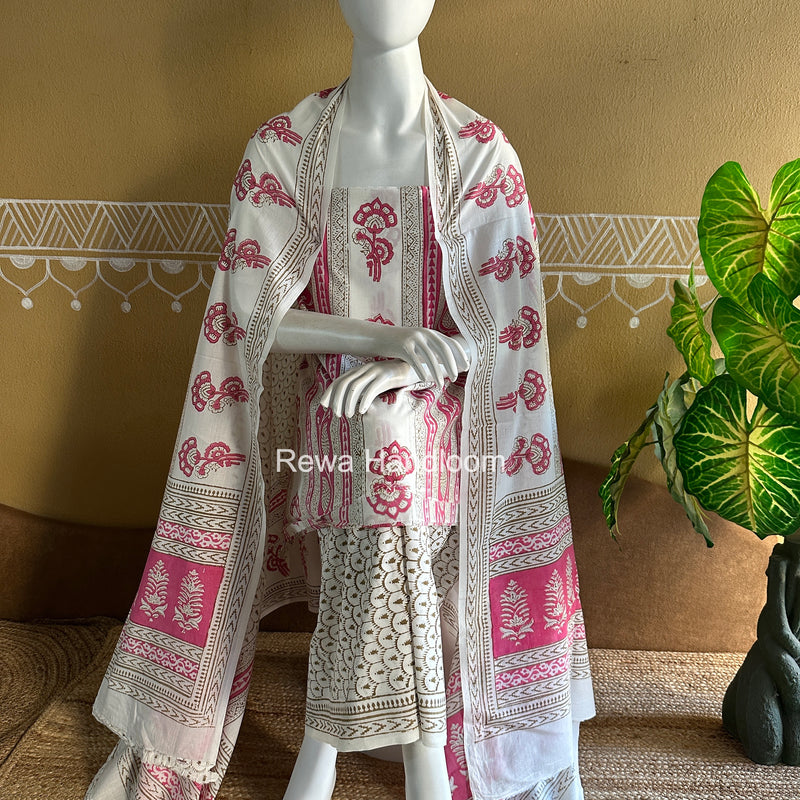 Indigo Bagh Print Suit