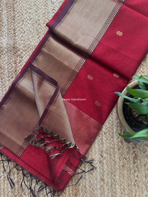 Maheshwari Flower Skirt Butti Saree