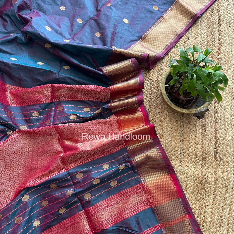 Maheshwari Morpankhi Pure Silk Saree PS080