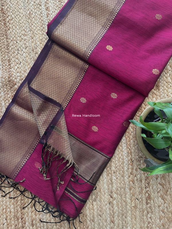 Maheshwari Flower Skirt Butti Saree