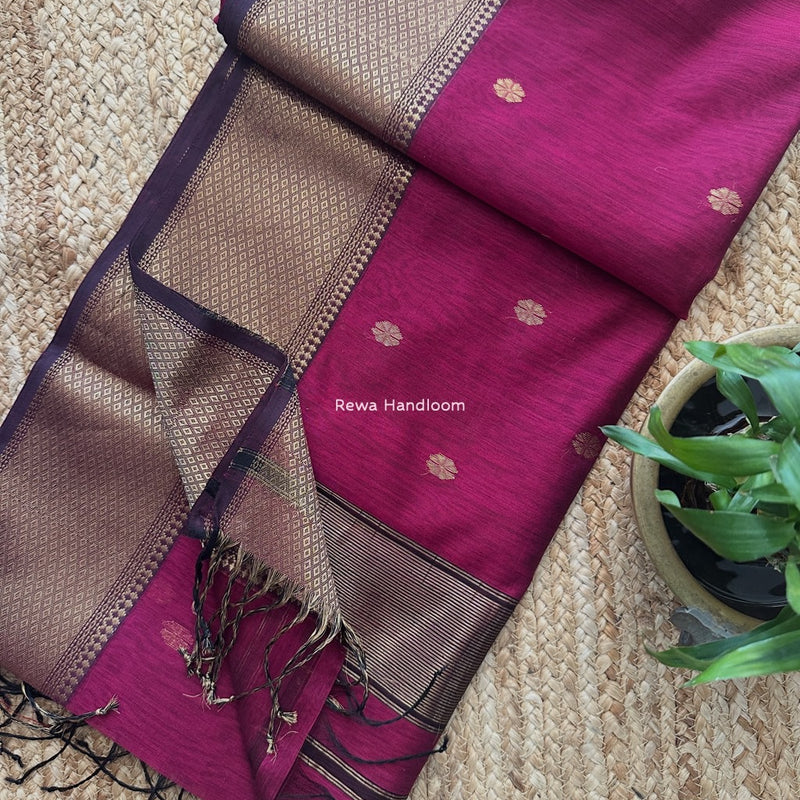 Maheshwari Flower Skirt Butti Saree