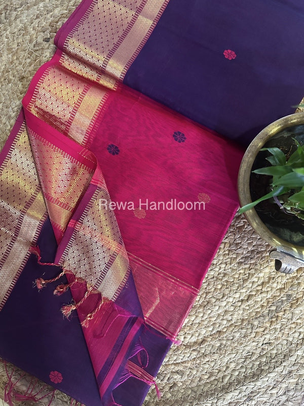 Zari Butti Maheshwari Saree