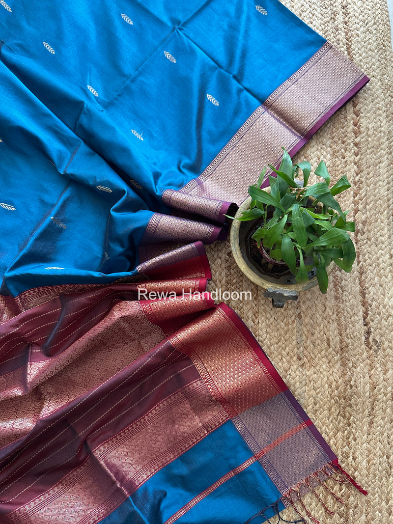 Maheshwari Morpankhi Pure Silk Saree PS078