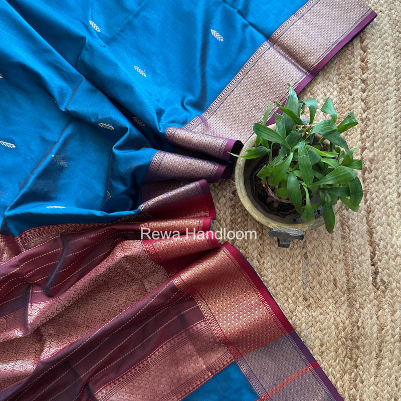 Maheshwari Morpankhi Pure Silk Saree PS078