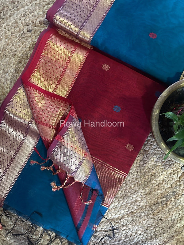 Zari Butti Maheshwari Saree