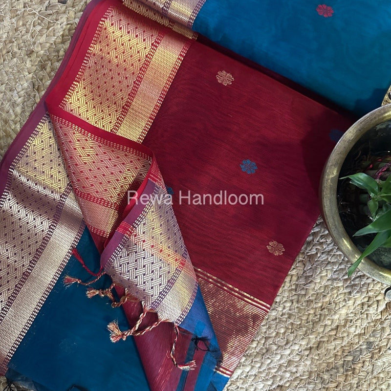Zari Butti Maheshwari Saree